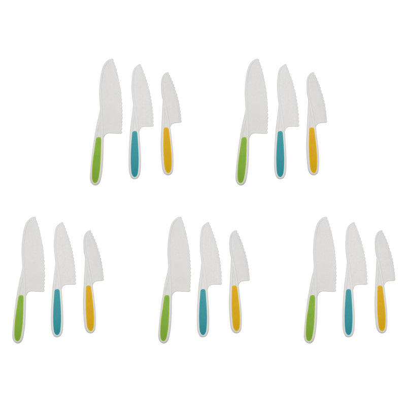 Baking Kitchen For Kids - Y50A-Knives For Kids 15-Piece Nylon Kitchen