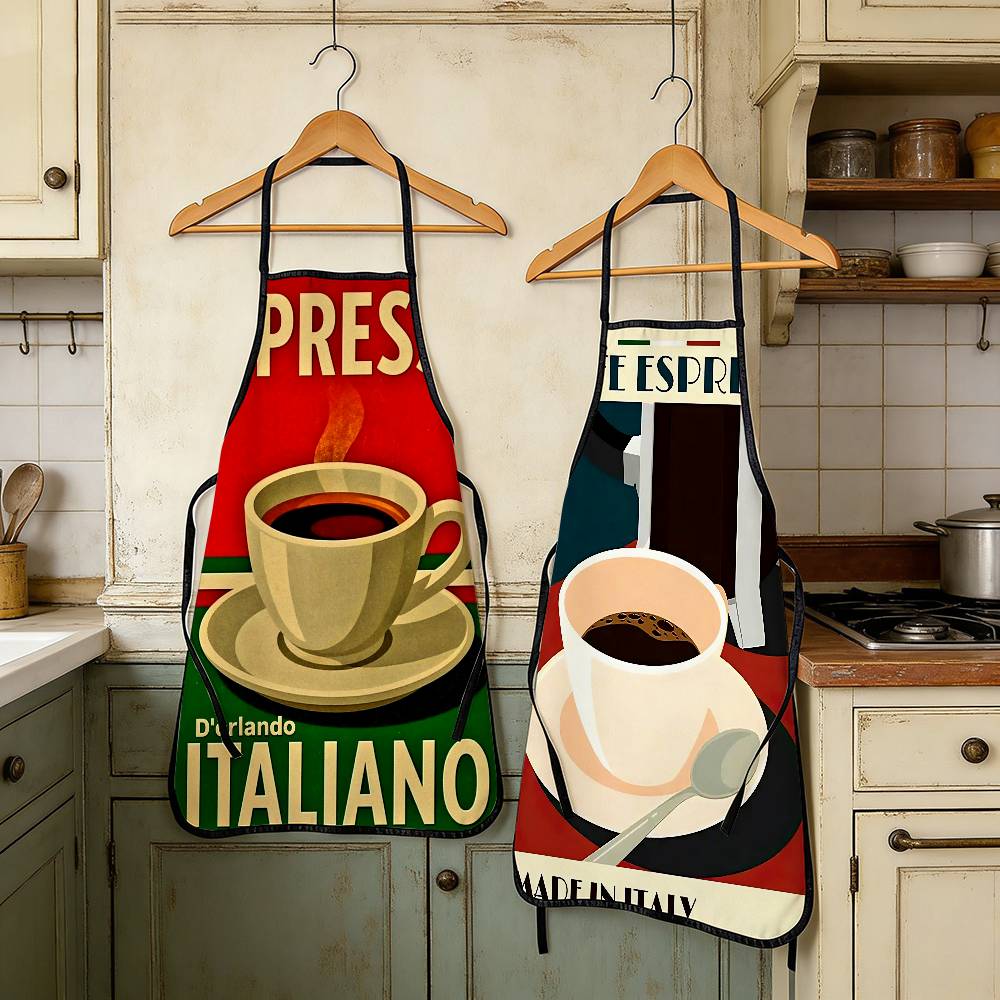 Kitchen Baking Wall Art - Italian Espresso Coffee Pot Beans Wall