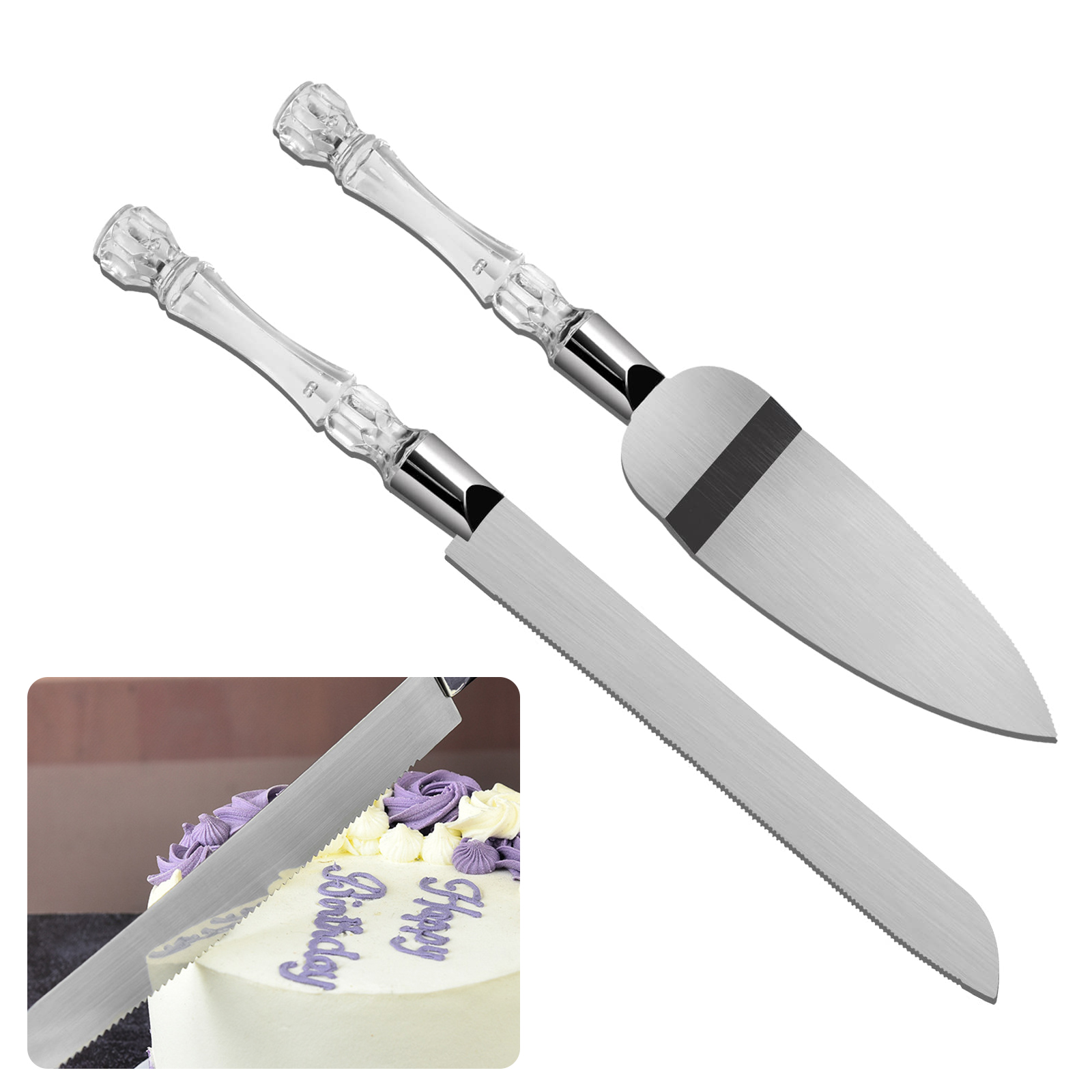 Cake Knife and Server Set Crys – Offset Spatula Set Bewertung und Preis