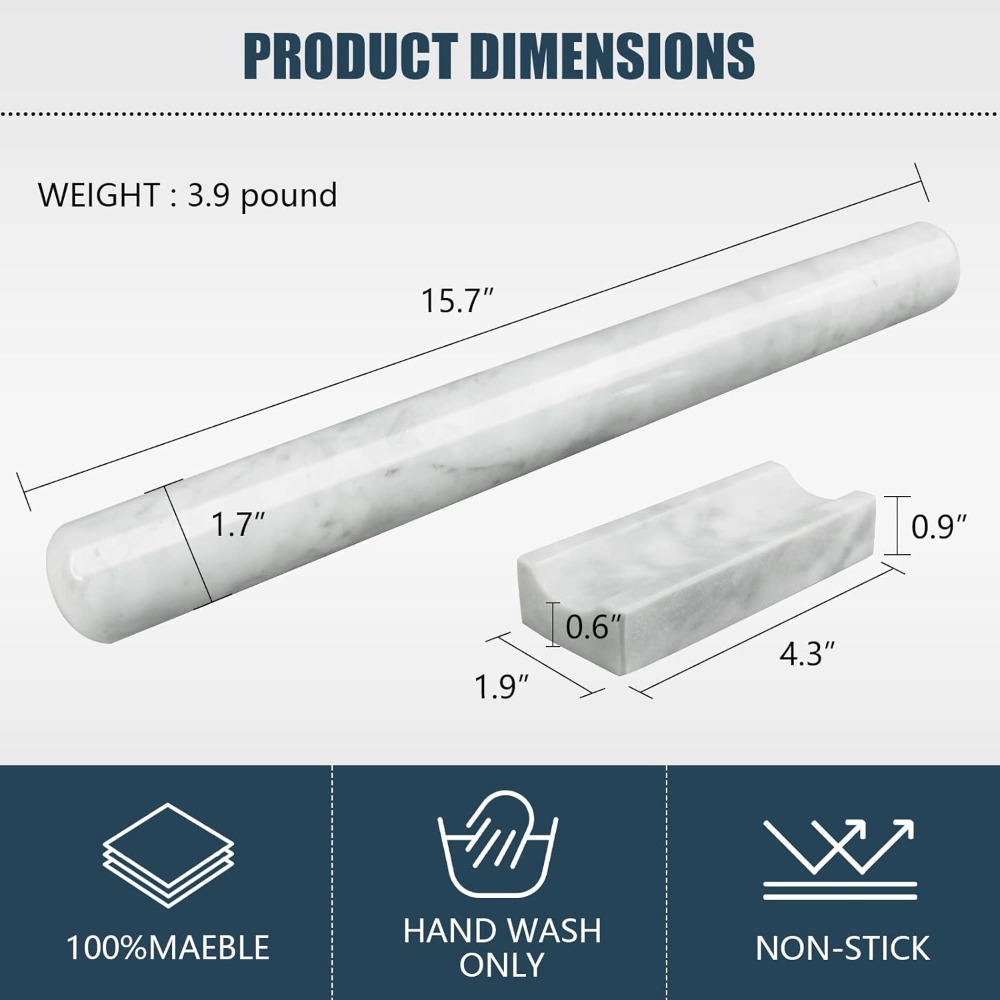 Marble Rolling Pin with Stand, – Kitchen Roller Baking Bewertung und Preis