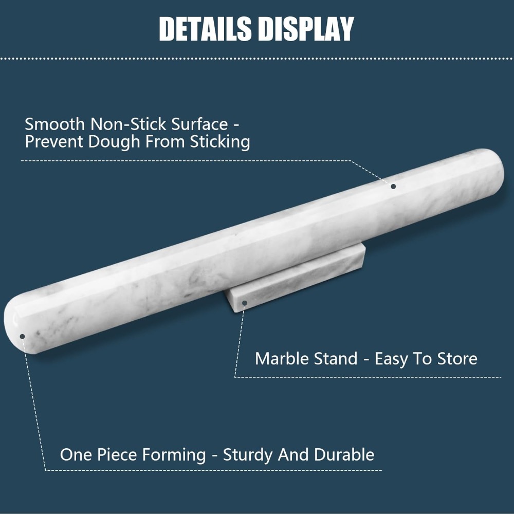 Marble Rolling Pin with Stand, – Kitchen Roller Baking Bewertung und Preis