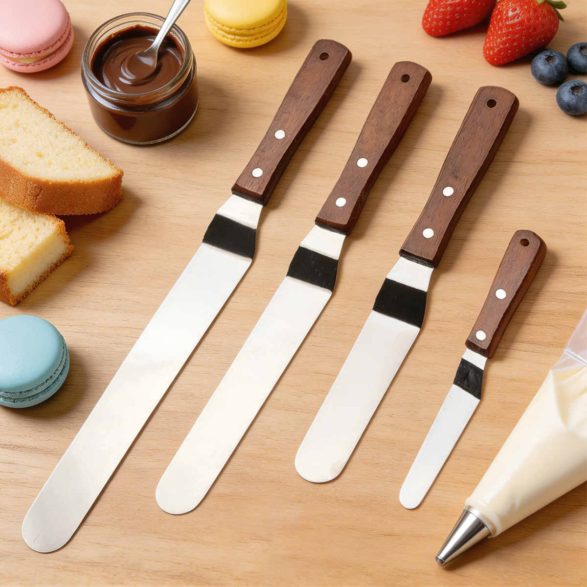 4 Pcs Icing Spatula, 4/6/8/10  – Offset Spatula Set Bewertung und Preis