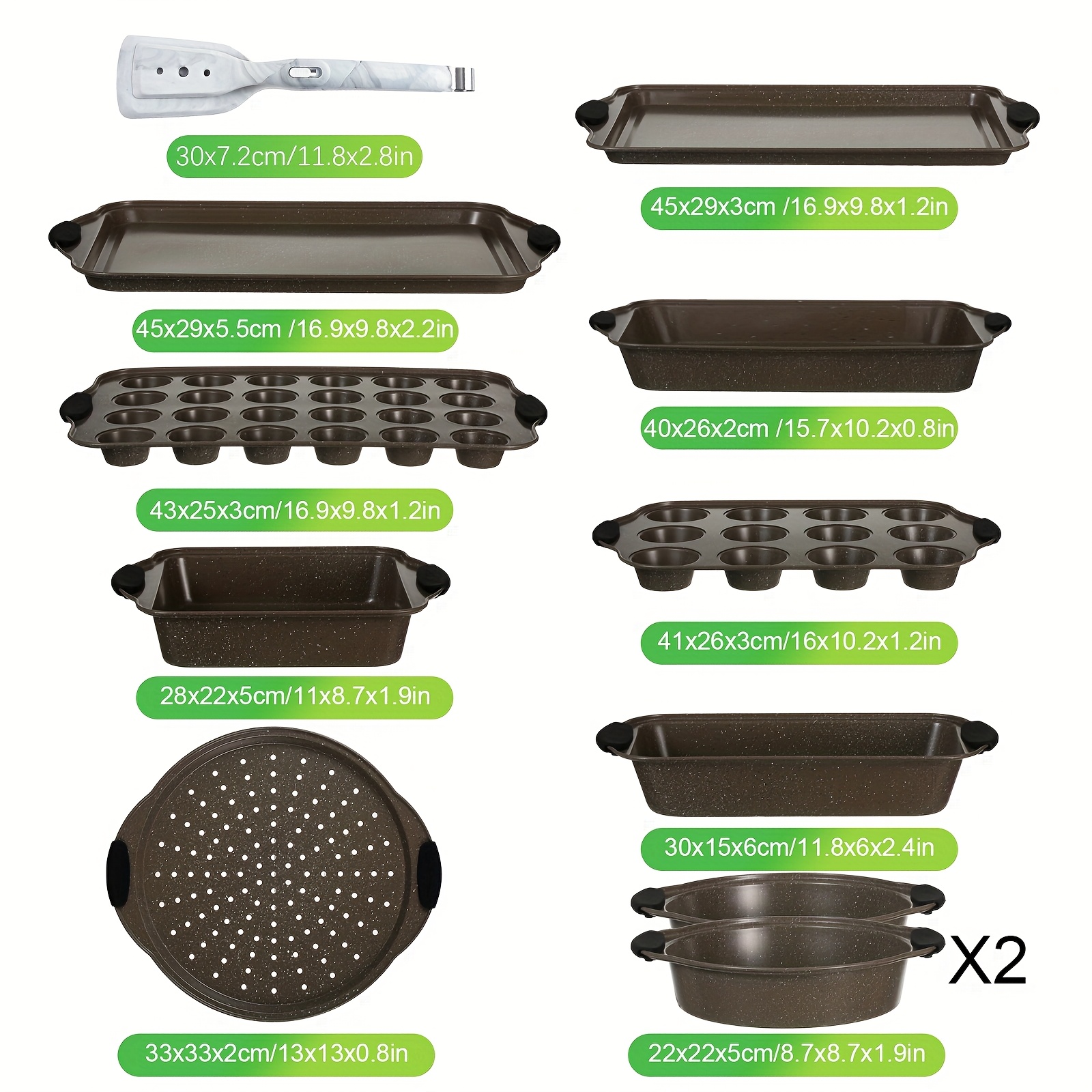 Bakeware11pcs Baking Tray Set  – Kitchen Baking Tray Set Bewertung und Preis