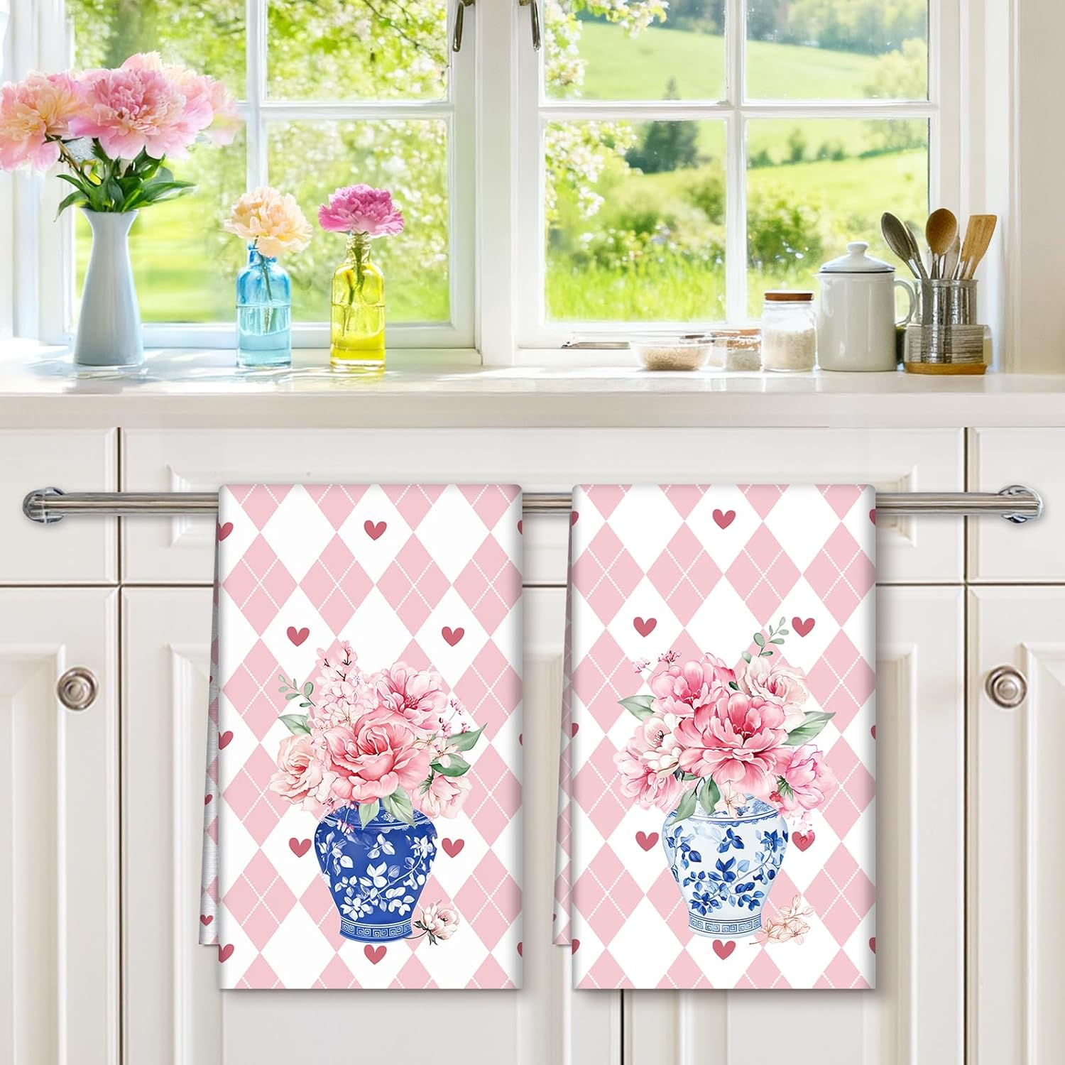 2Pcs, Pink and White Diamond-P – Kitchen Baking Necessities Bewertung und Preis
