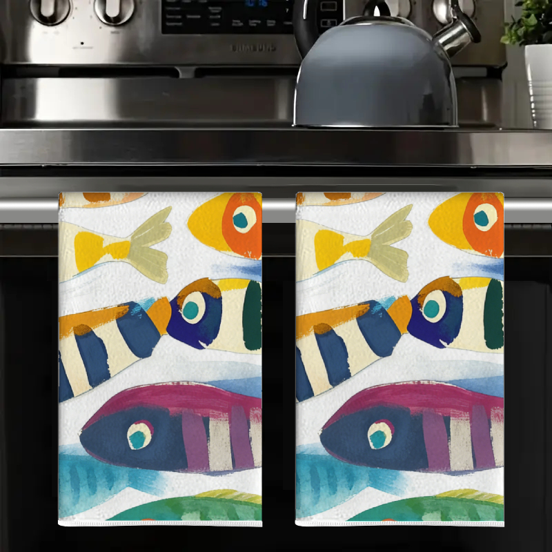 2Pcs, Watercolor Striped Fish  – Kitchen Baking Necessities Bewertung und Preis
