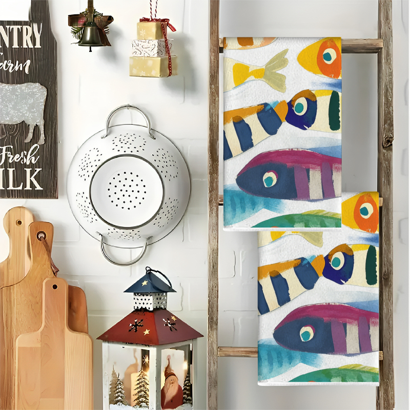 2Pcs, Watercolor Striped Fish  – Kitchen Baking Necessities Bewertung und Preis
