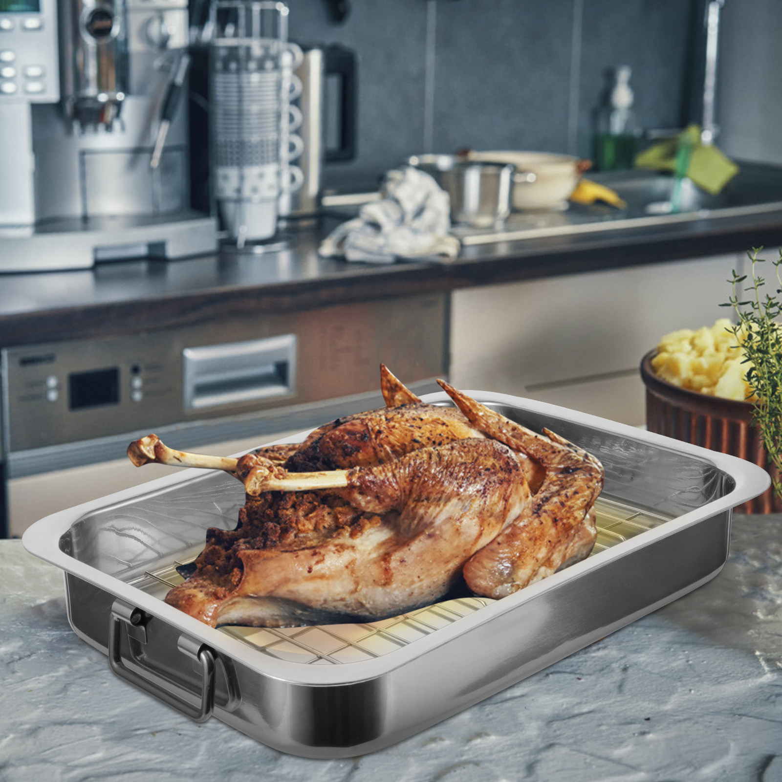 1Set Rectangular Baking Tray w – Kitchen Baking Tray Set Bewertung und Preis