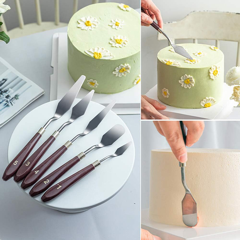 5Pcs Cake Cream Spatula Set St – Offset Spatula Set Bewertung und Preis