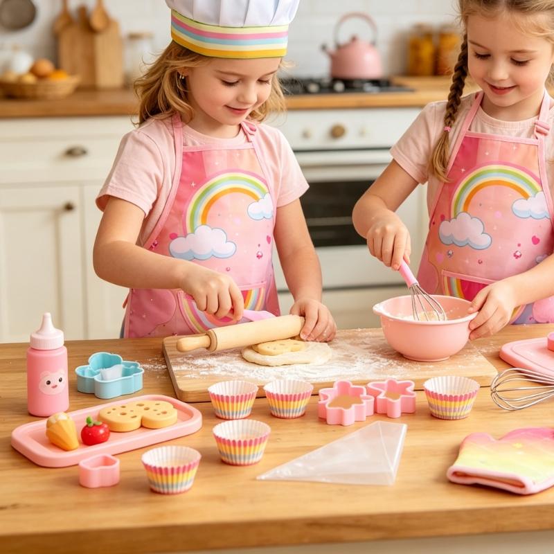 Kids Baking Apron Set With Glo – Baking Kitchen For Kids Bewertung und Preis