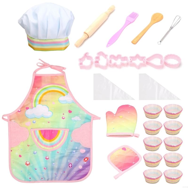 Kids Baking Apron Set With Glo – Baking Kitchen For Kids Bewertung und Preis