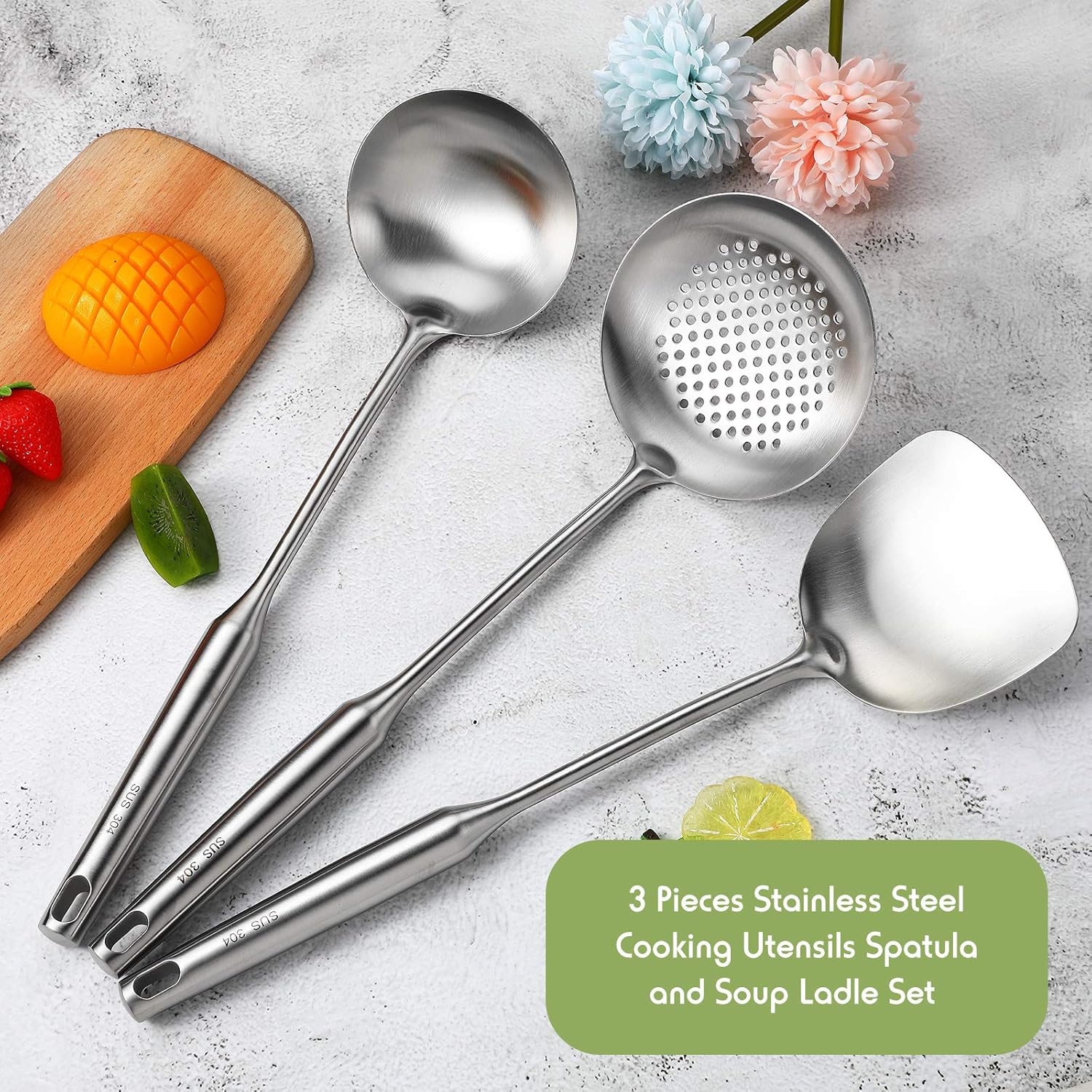 Wok Spatula, Ladle and Large S – Offset Spatula Set Bewertung und Preis