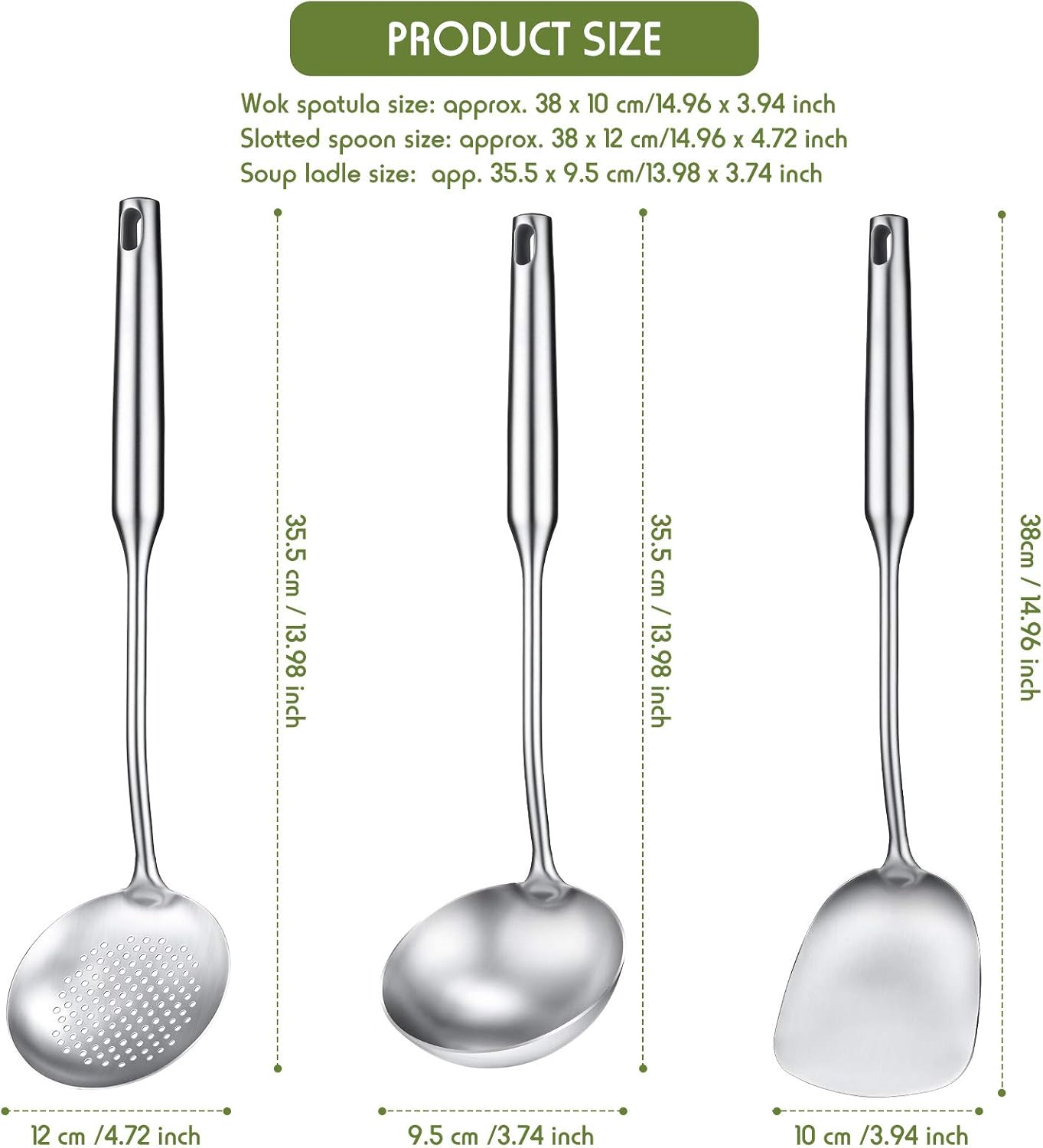Wok Spatula, Ladle and Large S – Offset Spatula Set Bewertung und Preis