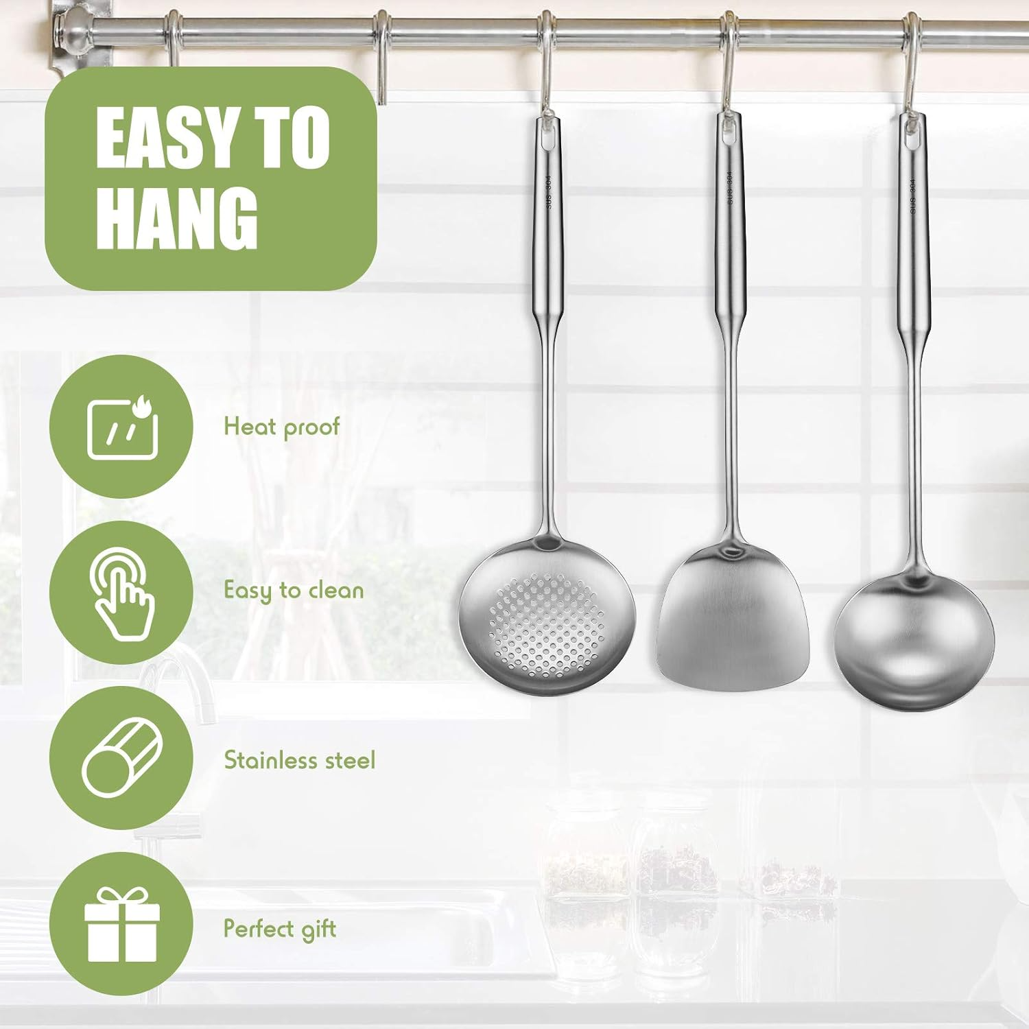Wok Spatula, Ladle and Large S – Offset Spatula Set Bewertung und Preis