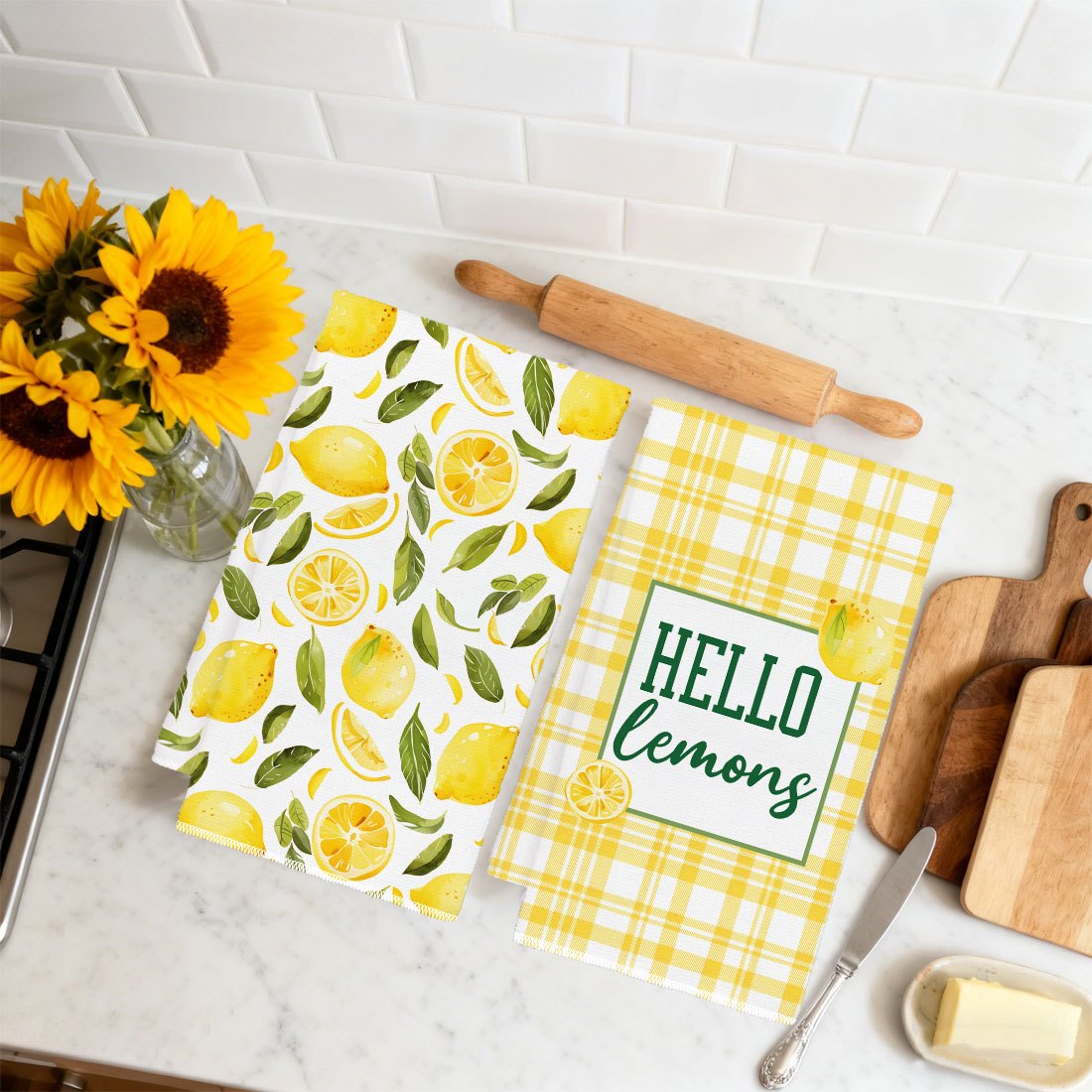 2Pcs, Yellow and White Checker – Kitchen Baking Necessities Bewertung und Preis