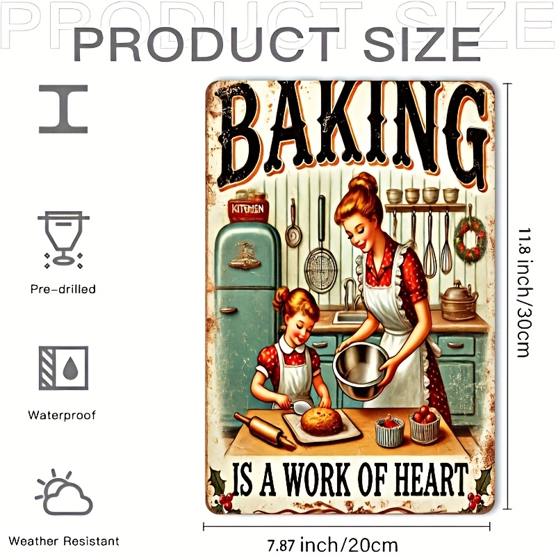 Vintage Style Iron Sign Baking – Kitchen Baking Wall Art Bewertung und Preis
