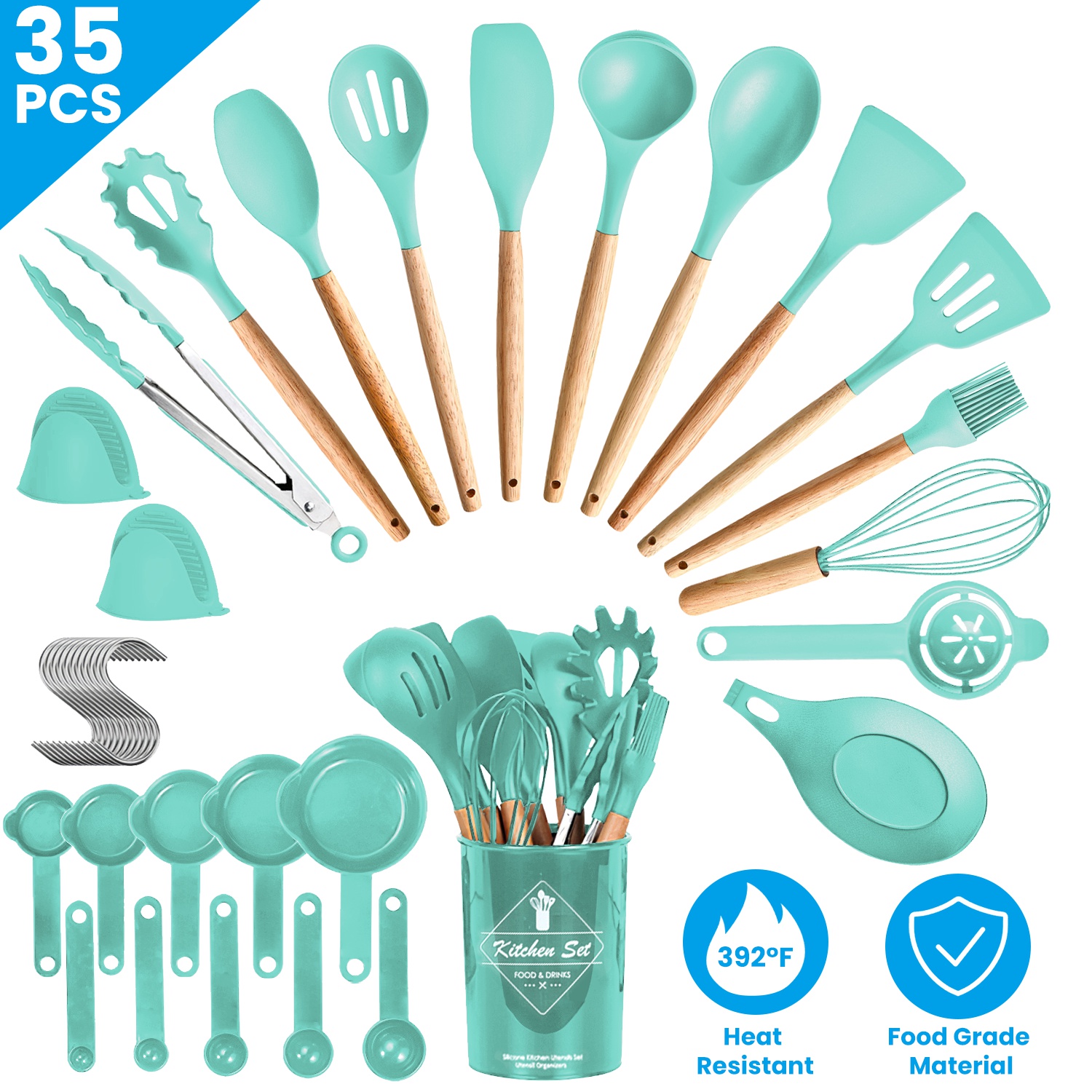 35Pcs Kitchen Cooking Utensils – Kitchen Baking Necessities Bewertung und Preis