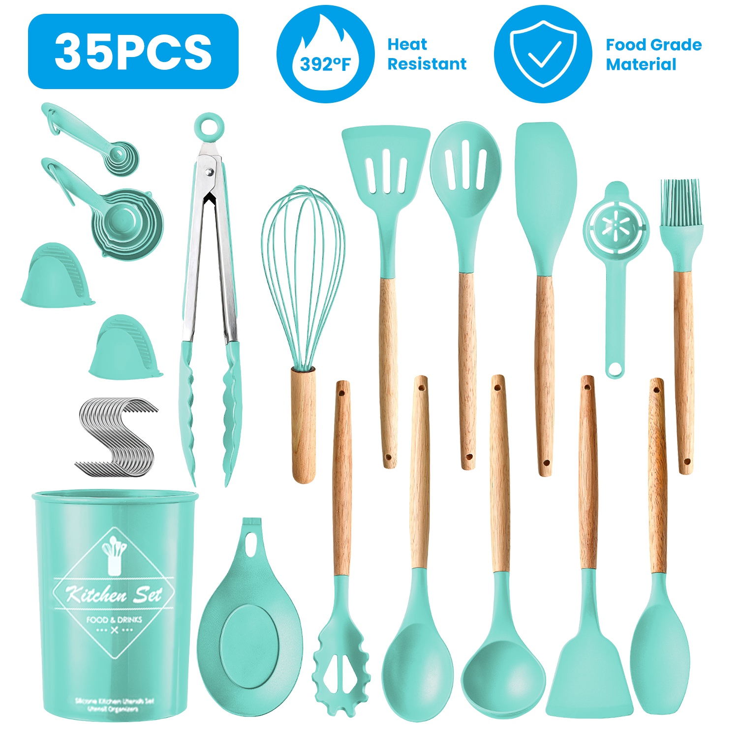 35Pcs Kitchen Cooking Utensils – Kitchen Baking Necessities Bewertung und Preis