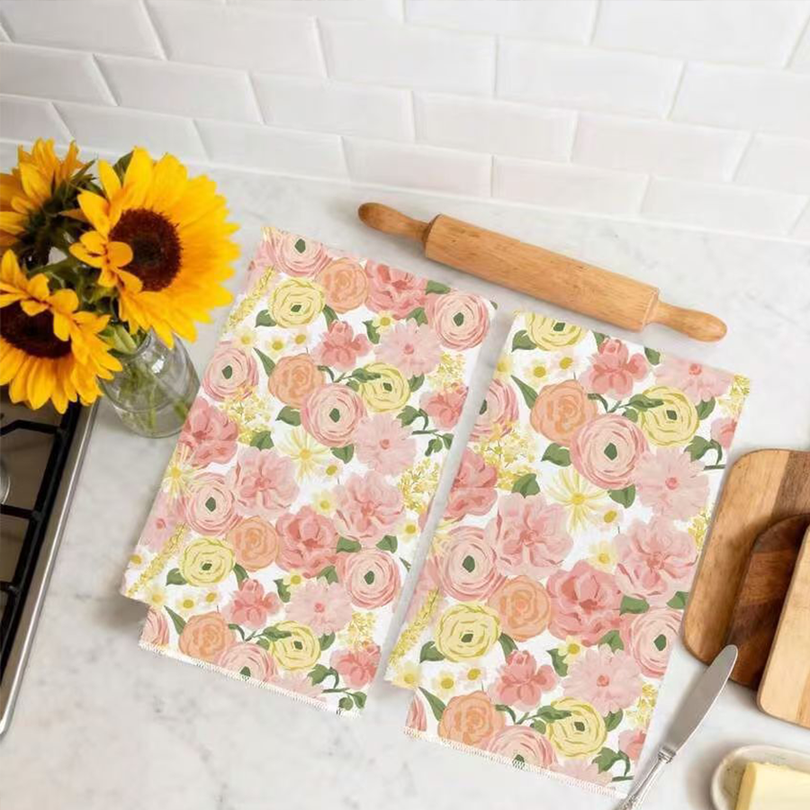 2Pcs, Cream-Colored Floral Kit – Kitchen Baking Necessities Bewertung und Preis