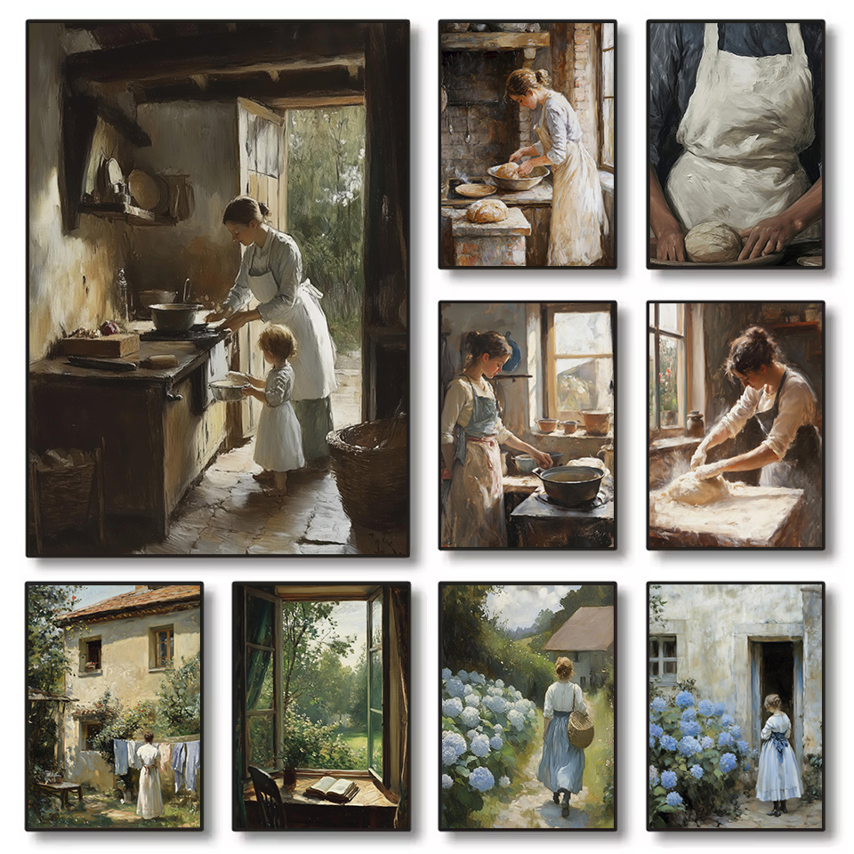 French Kitchen Woman Baking Br – Kitchen Baking Wall Art Bewertung und Preis