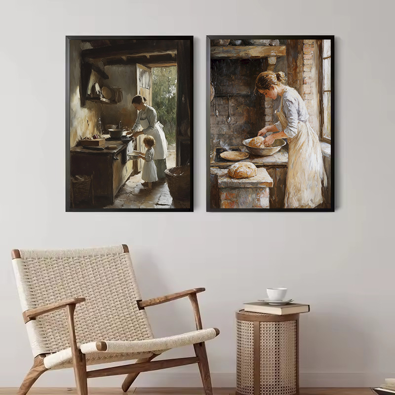 French Kitchen Woman Baking Br – Kitchen Baking Wall Art Bewertung und Preis