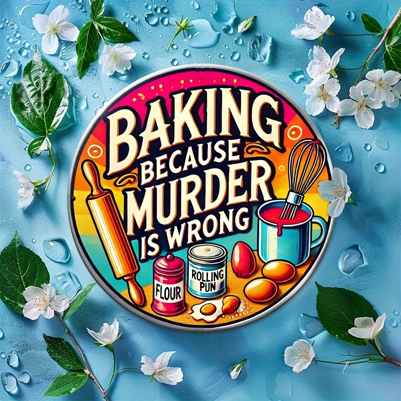 HD Tin Sign, Baking Because Mu – Kitchen Baking Wall Art Bewertung und Preis