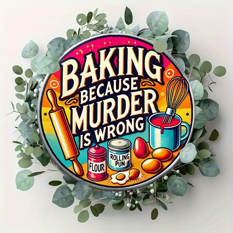 HD Tin Sign, Baking Because Mu – Kitchen Baking Wall Art Bewertung und Preis