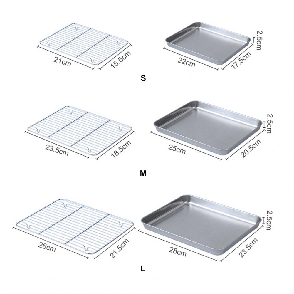 1 Set Stainless Steel Oven Bak – Kitchen Baking Tray Set Bewertung und Preis