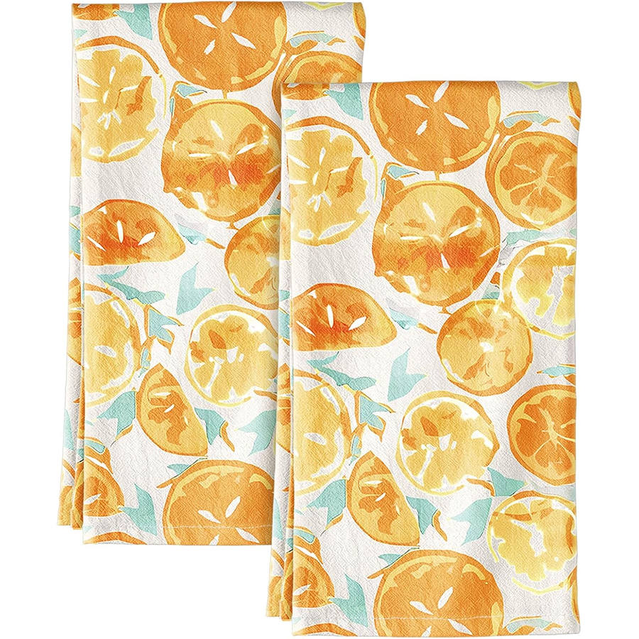 2Pcs, Watercolor Citrus Orange – Kitchen Baking Necessities Bewertung und Preis