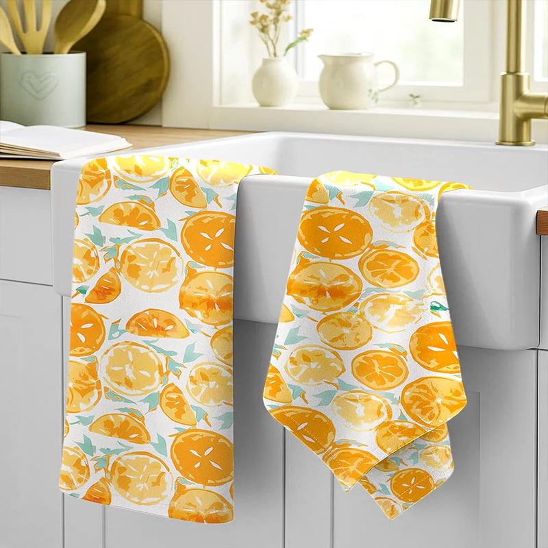 2Pcs, Watercolor Citrus Orange – Kitchen Baking Necessities Bewertung und Preis