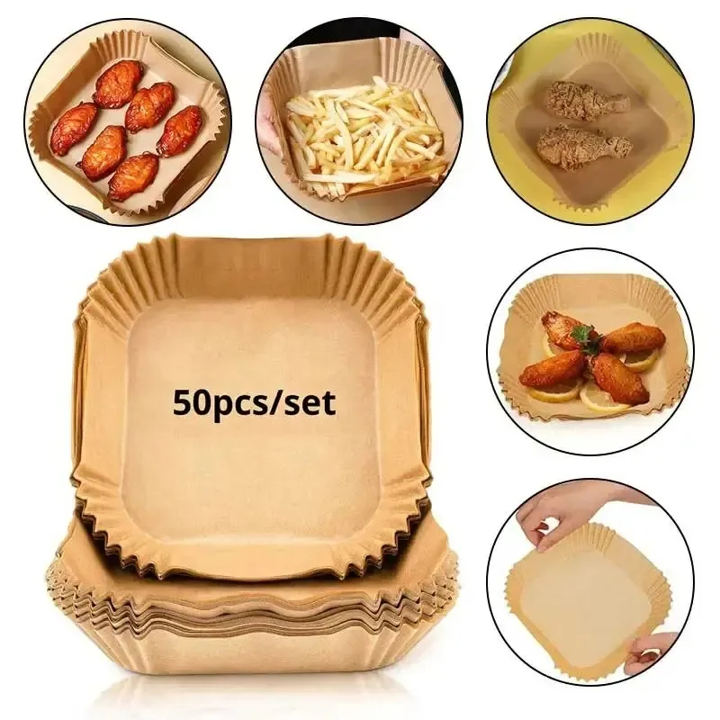50pcs/set Air Fryer Papers Dis – Kitchen Baking Tray Set Bewertung und Preis