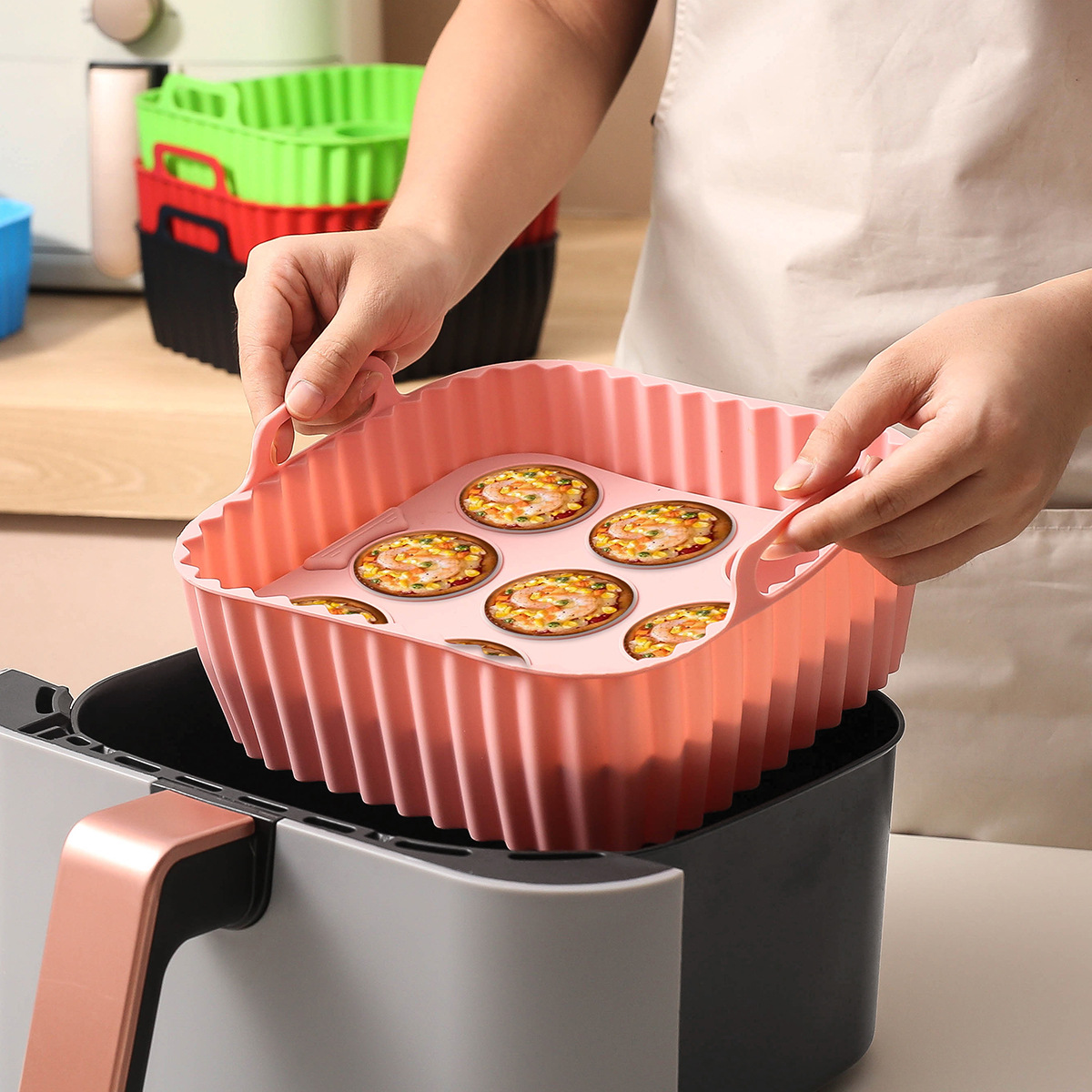2pcs Silicone Air Fryer Liners – Kitchen Baking Tray Set Bewertung und Preis
