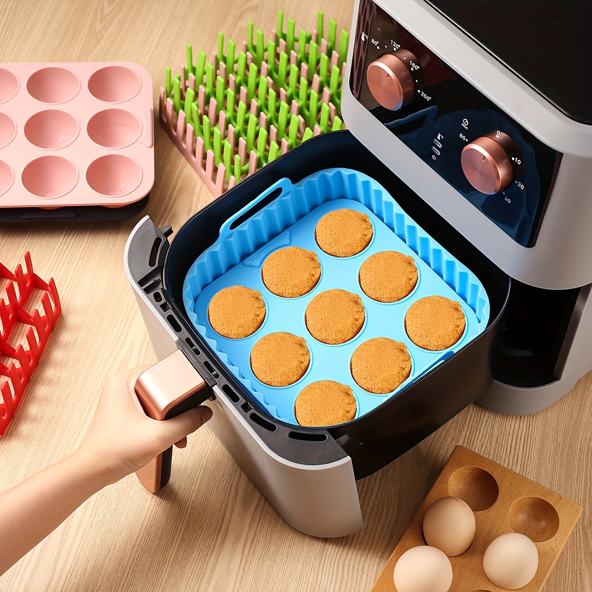 2pcs Silicone Air Fryer Liners – Kitchen Baking Tray Set Bewertung und Preis