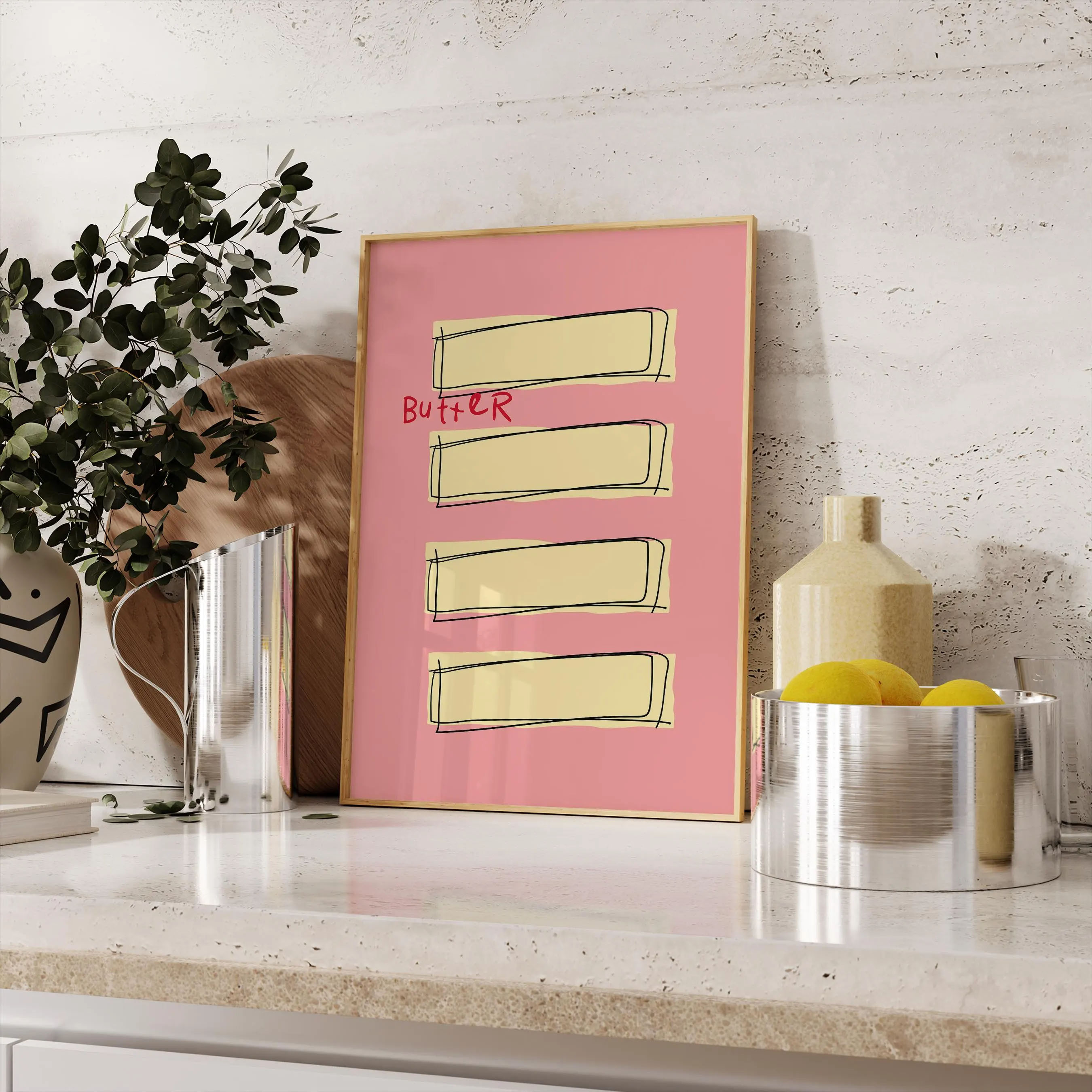 1pc frameless  1pc Butter Post – Kitchen Baking Wall Art Bewertung und Preis