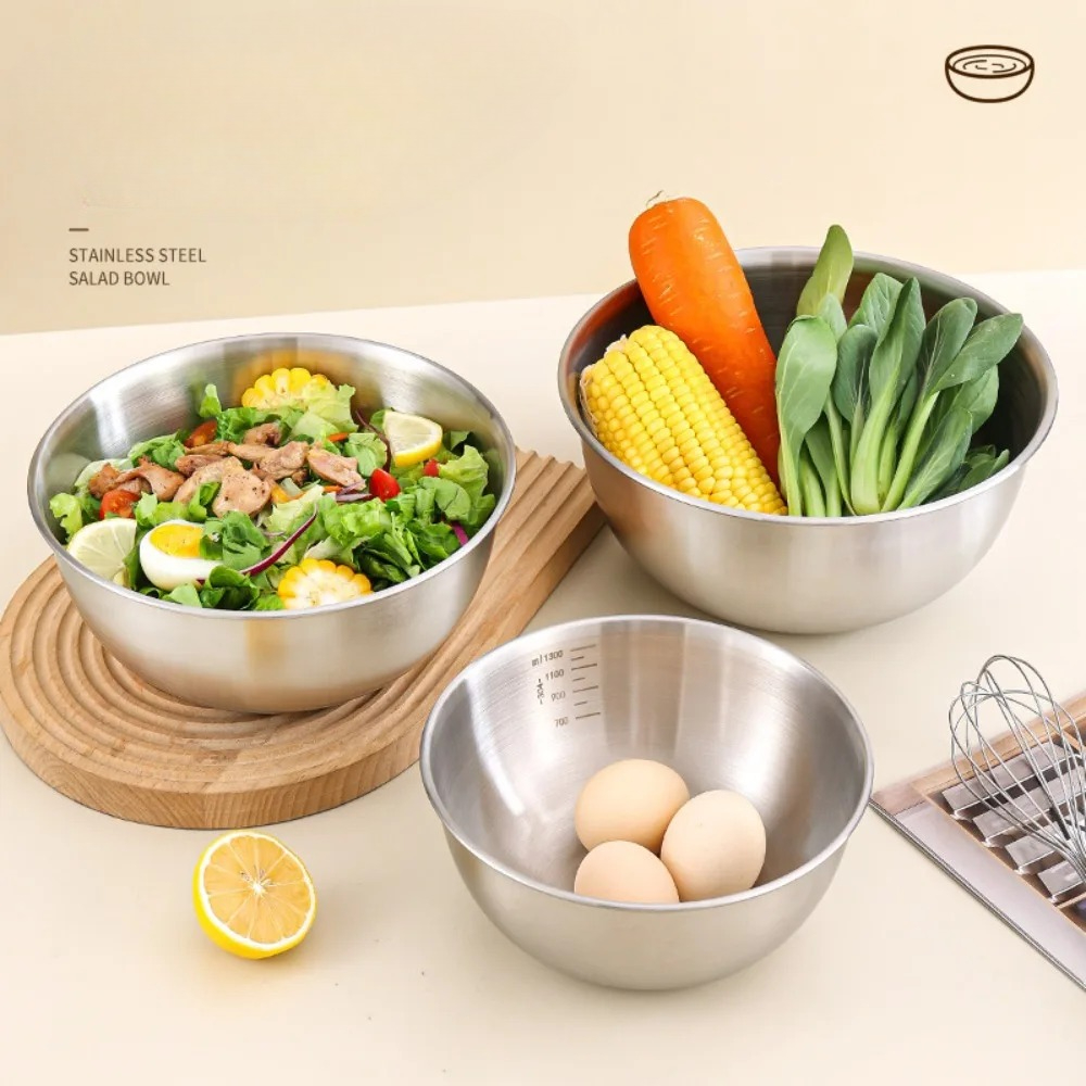 3pcs Stainless Steel Bowl Set  – Kitchen Baking Essentials Bewertung und Preis