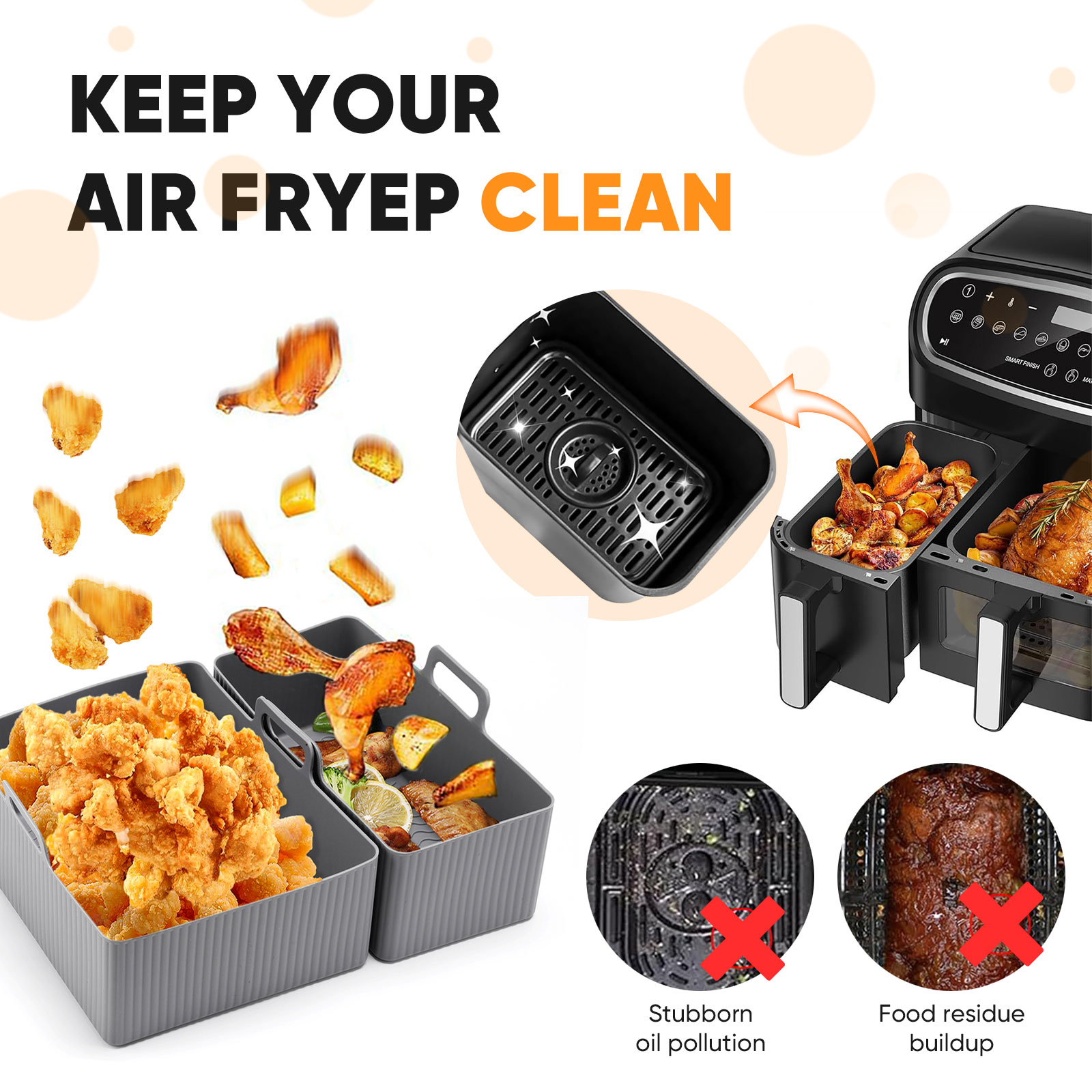 2pcs Set Silicone Air Fryer Ma – Kitchen Baking Tray Set Bewertung und Preis
