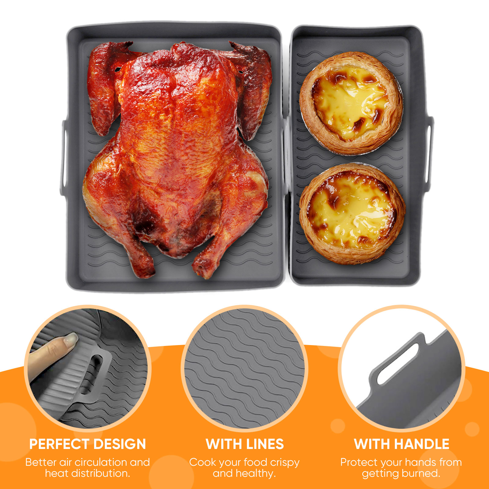 2pcs Set Silicone Air Fryer Ma – Kitchen Baking Tray Set Bewertung und Preis