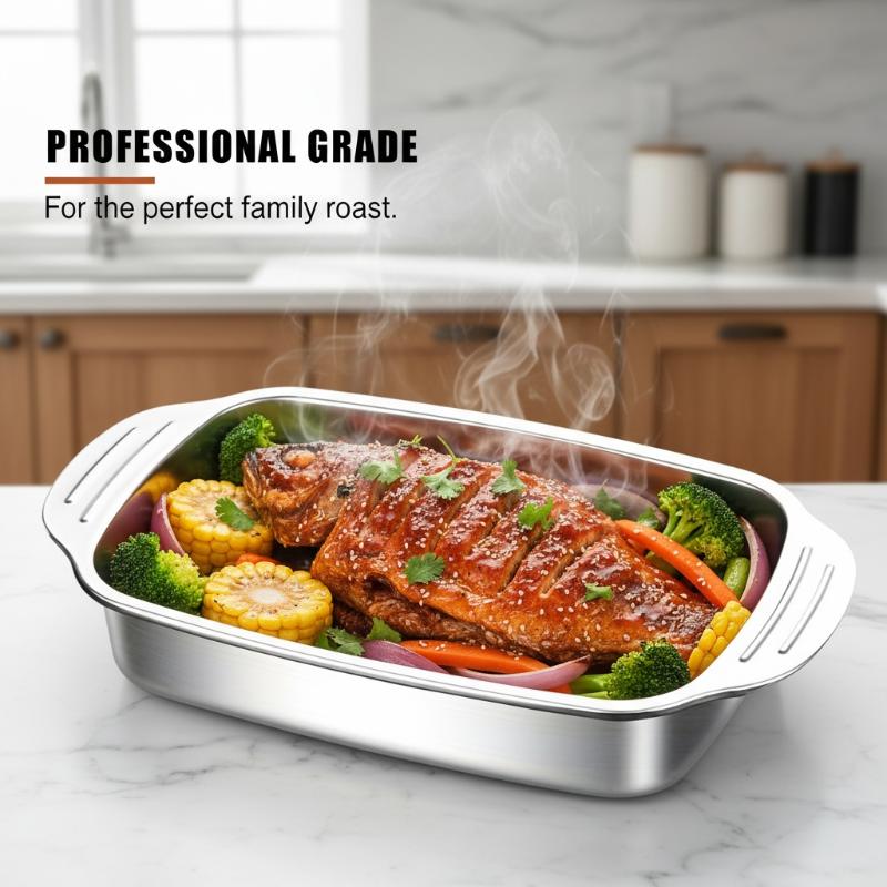 2PCS 16x9 Inch Stainless Steel – Kitchen Baking Tray Set Bewertung und Preis
