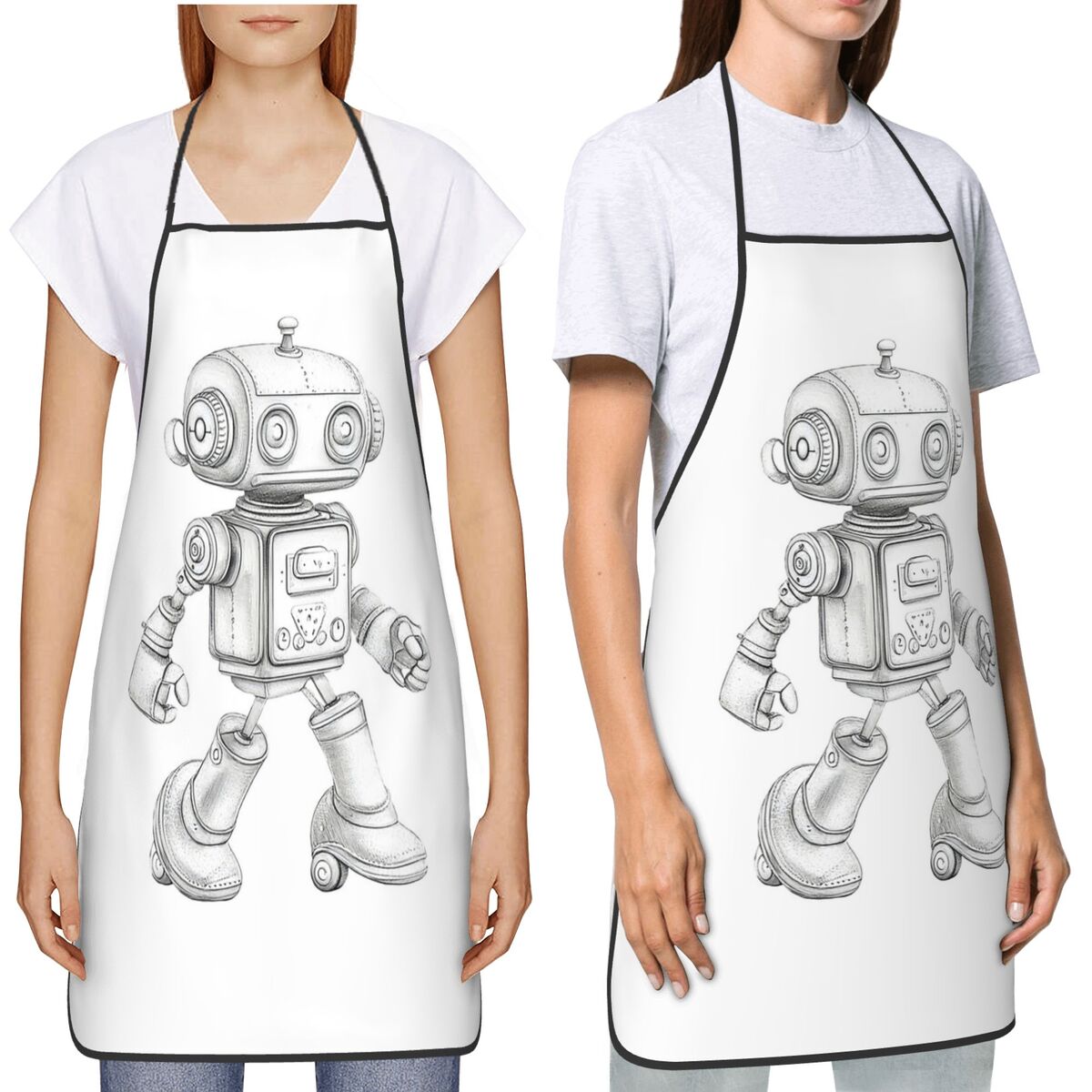 Retro Sketch Robot With Mechan – Kitchen Robot Baking Bewertung und Preis