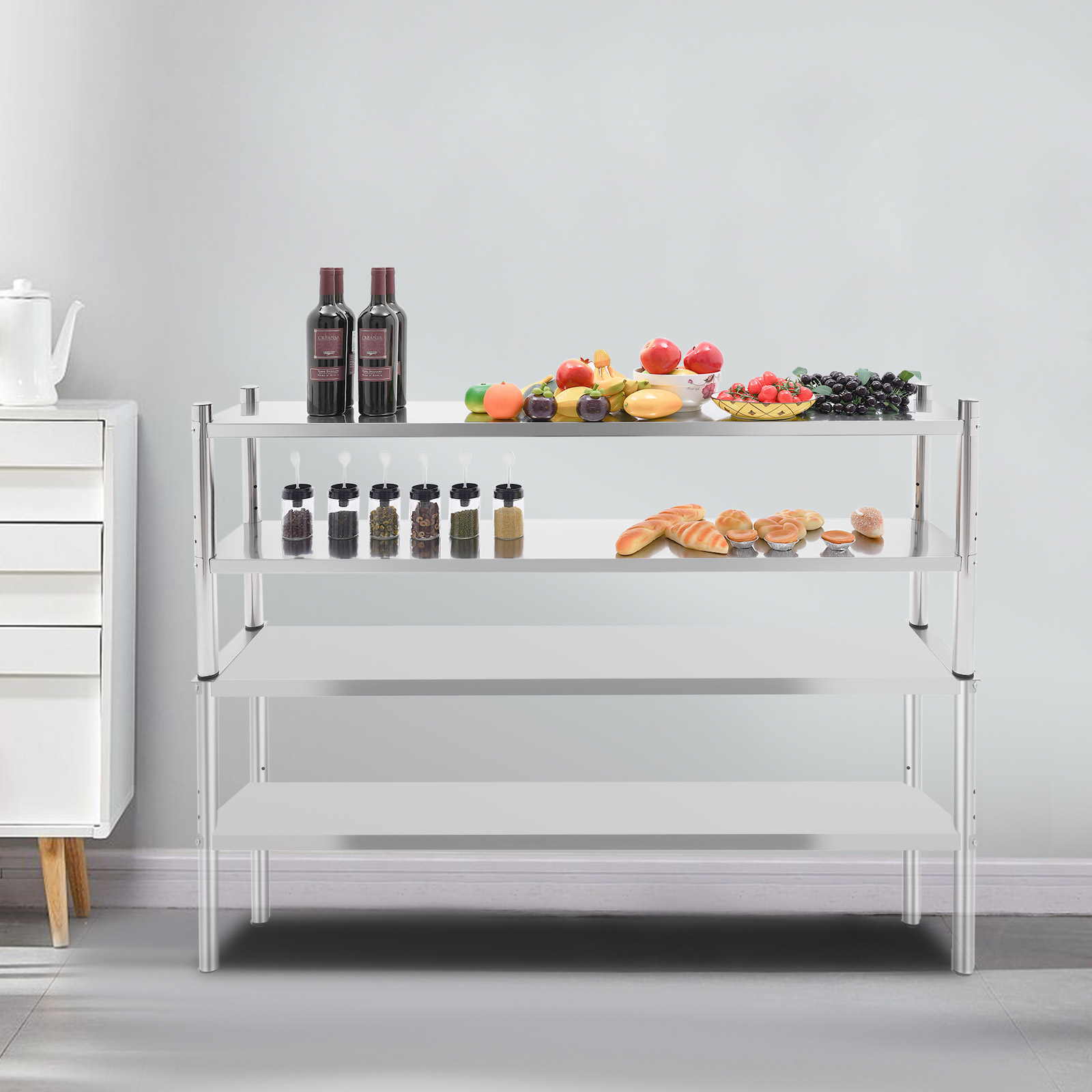 2 Tier Stainless Steel Shelvin – Kitchen Job Bewertung und Preis