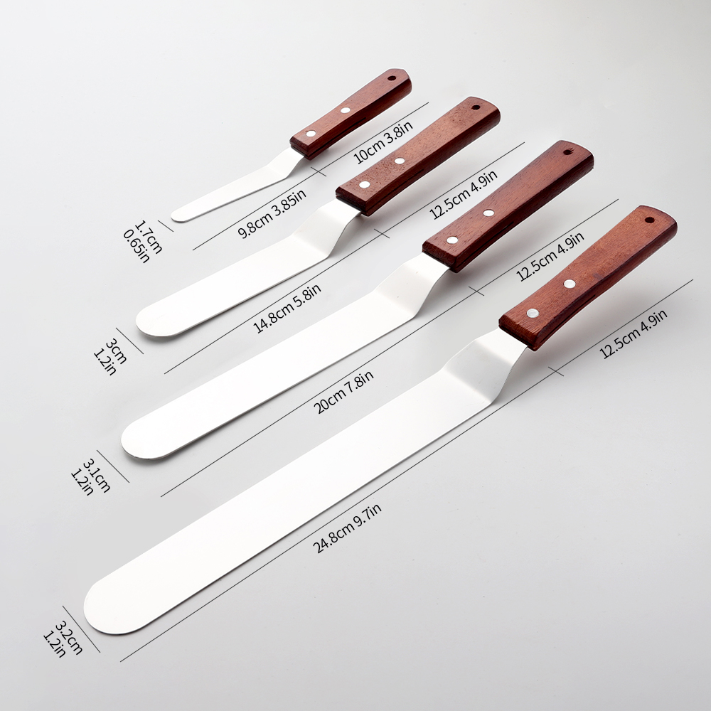 4/6/8/10/12Inch Stainless Stee – Offset Spatula Set Bewertung und Preis